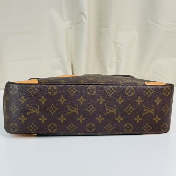 Louis Vuitton Monogram Canvas Shoulder Bag Classic Design with Brown Handles - Picture 6 of 9
